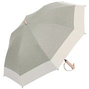 日傘 折りたたみ傘 晴雨兼用 solshade(ソルシェード) 022 50cm 手開き式 遮光率100% UPF50+ 紫外線遮蔽率99.9% 2way収納 杢グレージュ/アイボリー