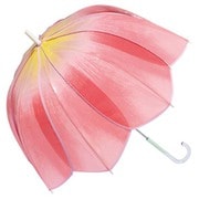 長傘 ビニール傘 チューリップアンブレラ 61cm 手開き式ピンク PT-TU01-001