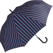 長傘 晴雨兼用 UNISEX BASIC JUMP 65cm ジャンプ式スクールストライプ UX01-011-001