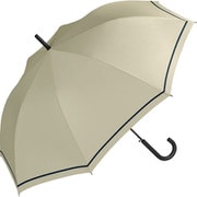 UX01-078-001 [雨傘 長傘 晴雨兼用 UNISEX BASIC JUMP Wpc. ベージュシングルライン]
