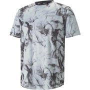 RUN FAVORITE AOP グラフィック 半袖 523623 80 Platinum Gray-AOP Lサイズ [ランニングウェア シャツ メンズ]