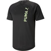PUMA FIT ULTRABREATHE 半袖 Tシャツ 523719 51 PUMA Black-Fizzy Lime Lサイズ [ランニングウェア シャツ メンズ]