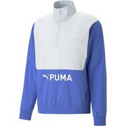 PUMA FIT ヘリテージ ウーブン 1/2 ジップジャケット 523734 92 Royal Sapphire-Platinum Gray Mサイズ [トレーニングウェア ジャケット メンズ]