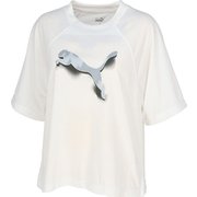 MODERN SPORTS オーバーサイズ 半袖 Tシャツ 675597 02 PUMA White Mサイズ [トレーニングウェア シャツ レディース]