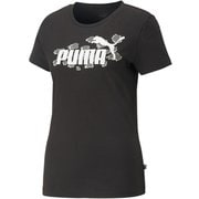 ESS+ アニマル 半袖 Tシャツ 675634 01 PUMA Black Lサイズ [アウトドア カットソー レディース]