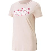 ESS+ アニマル 半袖 Tシャツ 675634 66 Rose Dust Lサイズ [アウトドア カットソー レディース]