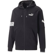 PUMA POWER カラーブロック フルジップ フーディー 675714 01 PUMA Black Lサイズ [トレーニングウェア パーカー メンズ]