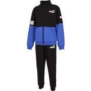 PUMA POWER スウェット トレーニングスーツ 675825 56 PUMA Black-royal blue 150サイズ [ジャージ 上下セット キッズ]
