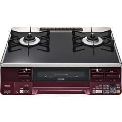 ガステーブル LAKUCIE（ラクシエ） プロパンガス用 右強火力 標準60cm幅 両面焼きグリル パールクリスタルトップ ココットプレート付属 RTE65VARBA-GR/LP