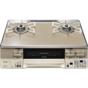 ガステーブル LAKUCIE(ラクシエ) プロパンガス用 左強火力 標準60cm幅 両面焼きグリル パールクリスタルトップ ココットプレート付属 RTE65VACPA-GL/LP