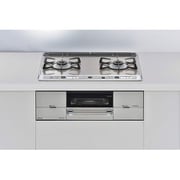 ビルトインガスコンロ Udea ef(ユーディアエフ) レンジフード連動タイプ 幅60cm プロパンガスLPG ガラストップ(ミストシルバー) 前面パネル(シルバー) ココットプレート付属 左強火 RHS21W26S13RAVL/LP