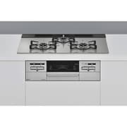 ビルトインガスコンロ Mytone(マイトーン) 幅75cm 都市ガス12・13A ガラストップ(シルキーシルバー) 前面パネル(シルバー) ココットプレート付属 RS71W35T2DGAVW/13A