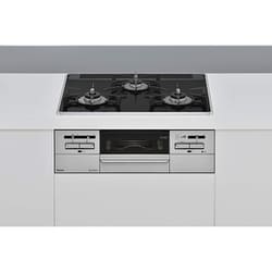 ビルトインガスコンロ Mytone（マイトーン） 幅60cm 都市ガス12・13A パールクリスタル（フラットブラック） 前面パネル（シルバー） ココットプレート付属 RS31W35P39DGAVW/13A