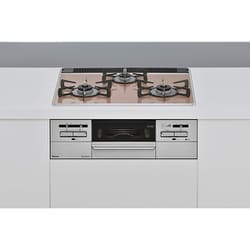 ビルトインガスコンロ Mytone（マイトーン） 幅60cm 都市ガス12・13A パールクリスタル（サクラグレージュ） 前面パネル（シルバー） ココットプレート付属 RS31W35P43DGAVW/13A