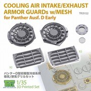 TR35122 1/35 WWII ドイツ パンサー戦車 D型初期型用 ラジエーター吸排気口グリルセット [プラモデル用パーツ]