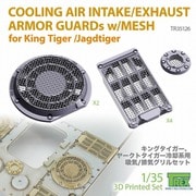 TR35126 1/35 WWII ドイツ キングタイガー重戦車/ヤークトタイガー重駆逐戦車用 ラジエーター吸排気口グリルセット [プラモデル用パーツ]