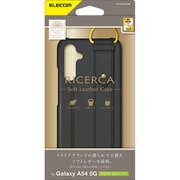 Galaxy A54 5G(SC-53D/SCG21) ケース ソフトレザー カバー 背面バンド付 スタンド機能付 RICERCA ブラック PM-G233PLOILBK