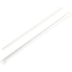 ペーパーストロー ストレート 白 袋入 500本入 EST6601