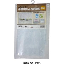 防水 防カビ ビニール カフェカーテン ラインフラワー柄 CFC-02 75cm丈×150cm幅
