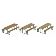 085211073 （N）折畳式のテーブルとイス 3個入 [鉄道模型用レイアウト用品]