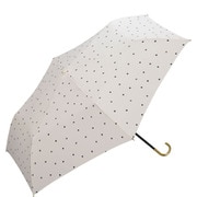 折りたたみ傘 晴雨兼用 ミルキードット ミニ 50cm 手開き式 紫外線防止効果 オフ 6375-011-002