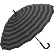長傘 晴雨兼用 UNISEX 16K アンブレラ 60cm 手開き式 紫外線防止効果 ボーダー UX02-043-001