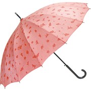 長傘 わにゃんこ 55cm ジャンプ式 16本骨 ピンク JK-46
