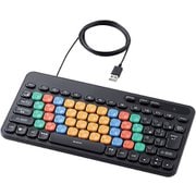 KEY PALETTO(キーパレット) パソコン学習用有線キーボード Caps Lock機能無効化スイッチ カードスタンド付 ブラック TK-FS10UMKBK
