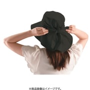 適応サイズ：頭囲56～58cm UVカット・遮光帽子 キャペリン ブラック