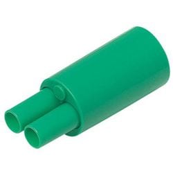 S-3010PGE10 [シーリングキャップ サヤ管 ペア用 信号線用穴付 適合サイズサヤ管30/樹脂管10×2 濃グリーン 10個]