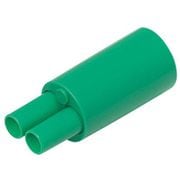 S-3010PGE10 [シーリングキャップ サヤ管 ペア用 信号線用穴付 適合サイズサヤ管30/樹脂管10×2 濃グリーン 10個]
