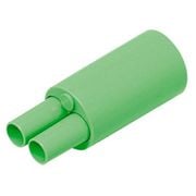 S-3010PE10 [シーリングキャップ サヤ管 ペア用 信号線用穴付 適合サイズサヤ管30/樹脂管10×2 薄グリーン 10個]