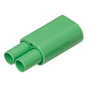 S-0710PE10 [ダ円シーリングキャップ 信号線用穴付 適合サイズダ円サヤ管7/樹脂管10×2 薄グリーン 10個]