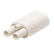 S-0707PME10 [ダ円シーリングキャップ 信号線用穴付 適合サイズダ円サヤ管7/樹脂管7×2 ミルキーホワイト 10個]