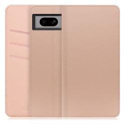WORK13GG-NEWPK-GPX7A [PUレザースマホケース Google Pixel 7a用 スタンド機能＆カードポケット付き シャンパンローズ]