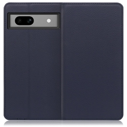 WORK16GG-NY-GPX7A [本革スマホケース Google Pixel 7a用 スタンド機能＆カードポケット付き ネイビー]