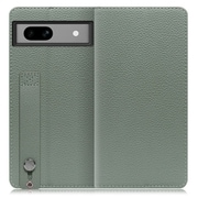 WORK23GG-DG-GPX7A [ベルト付きの本革スマホケース Google Pixel 7a用 スタンド機能＆カードポケット付き ダルグリーン]