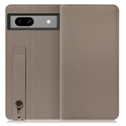 WORK23GG-GB-GPX7A [ベルト付きの本革スマホケース Google Pixel 7a用 スタンド機能＆カードポケット付き グレージュ]