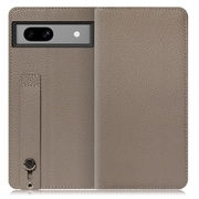 WORK23GG-GB-GPX7A [ベルト付きの本革スマホケース Google Pixel 7a用 スタンド機能＆カードポケット付き グレージュ]