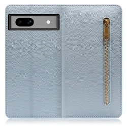 WORK27GG-BU-GPX7A [本革スマホケース Google Pixel 7a用 スタンド機能＆カードポケット付き スカイブルー]