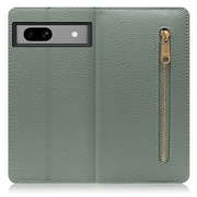 WORK27GG-DG-GPX7A [本革スマホケース Google Pixel 7a用 スタンド機能＆カードポケット付き ダルグリーン]