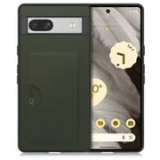 WORK28GG-EG-GPX7A [PUレザースマホケース Google Pixel 7a用 カードポケット&ストラップホール付き エバーグリーン]