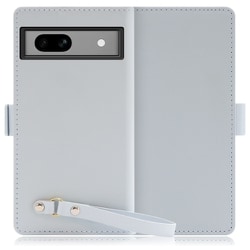 WORK29GG-BU-GPX7A [本革スマホケース Google Pixel 7a用 スタンド機能＆ストラップホール付き シャーベットブルー]