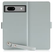WORK29GG-GN-GPX7A [本革スマホケース Google Pixel 7a用 スタンド機能＆ストラップホール付き アイスグリーン]