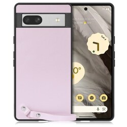 WORK33GG-PL-GPX7A [本革スマホケース Google Pixel 7a用 ストラップ＆ストラップホール付き ブルーベリーパープル]