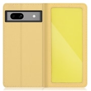 WORK35GG-YL-GPX7A [本革スマホケース Google Pixel 7a用 カスタマイズ機能&スタンド機能＆カードポケット付き ジャスミンイエロー]