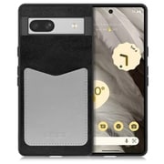 WORK49GG-BKGY-GPX7A [PUレザースマホケース Google Pixel 7a用 ストラップホール＆カードポケット付き ブラックグレー]