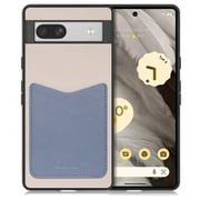 WORK49GG-GYBU-GPX7A [PUレザースマホケース Google Pixel 7a用 ストラップホール＆カードポケット付き グレーブルー]