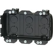 SBP-3FGF [小判穴ホルソー用パネルボックス 省令準耐火対応キット 3ヶ用/仕切板付 黒 1組]