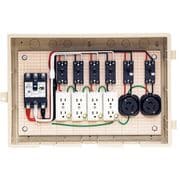 15-42HC5 [屋外電力用仮設ボックス 漏電しゃ断器・分岐ブレーカ・コンセント内蔵 ELB組込品 ベージュ 1台]